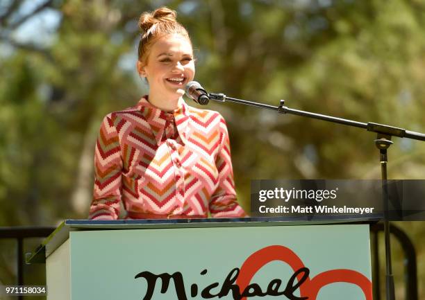 Holland Roden speaks onstage at Children Mending Hearts' 10th Annual Empathy Rocks on June 10, 2018 in Los Angeles, California.