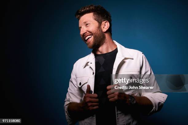 Musical artist Brett Eldredge poses in the portrait studio at the 2018 CMA Music Festival at Nissan Stadium on June 10, 2018 in Nashville, Tennessee.