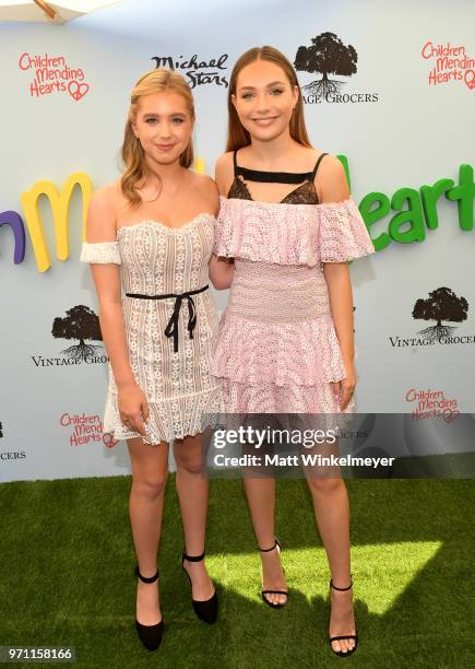 Lilia Buckingham and Maddie Ziegler attend Children Mending Hearts' 10th Annual Empathy Rocks on June 10, 2018 in Los Angeles, California.