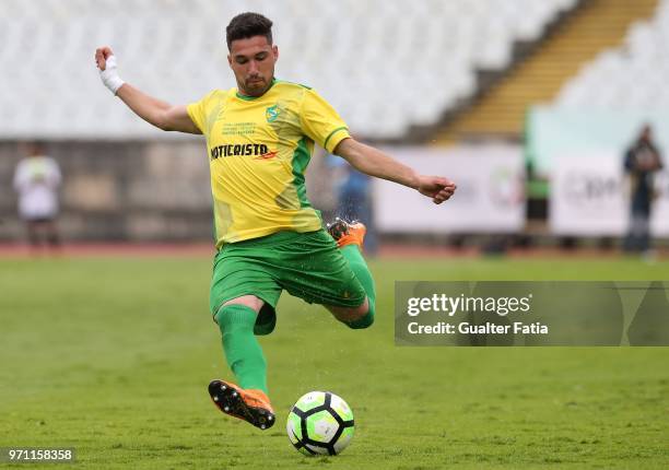 Mafra defender Guilherme Ferreira from Portugal in action during the Campeonato de Portugal Final match between CD Mafra and SC Farense at Estadio...