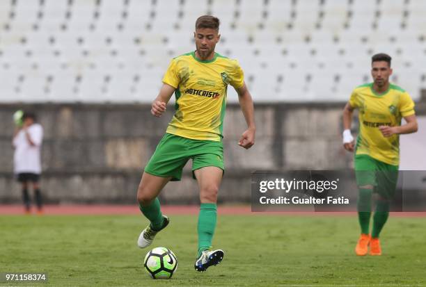 Mafra forward Campanholo from Brazil in action during the Campeonato de Portugal Final match between CD Mafra and SC Farense at Estadio Nacional on...