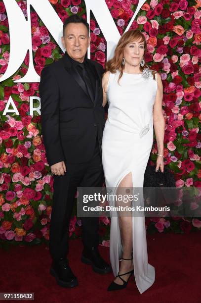 Bruce Springsteen and his wife Patti Scialfa attend the 72nd Annual Tony Awards at Radio City Music Hall on June 10, 2018 in New York City.