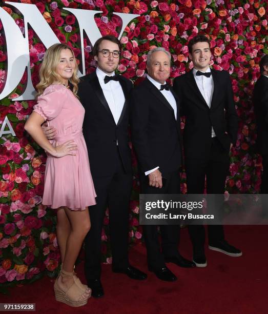 Sophie Michaels, Henry Michaels, Lorne Michaels and Edward Michaels attend the 72nd Annual Tony Awards at Radio City Music Hall on June 10, 2018 in...