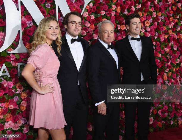 Sophie Michaels, Henry Michaels, Lorne Michaels and Edward Michaels attend the 72nd Annual Tony Awards at Radio City Music Hall on June 10, 2018 in...