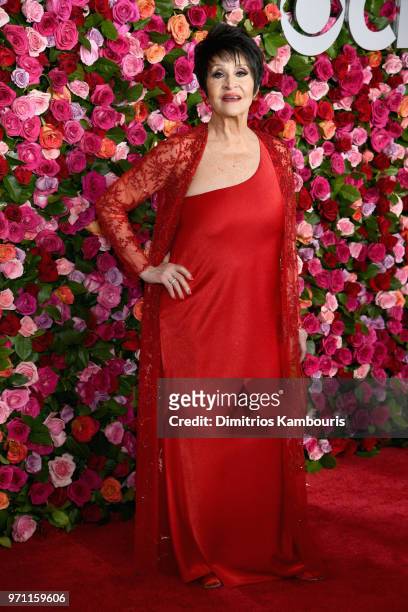 Chita Rivera attends the 72nd Annual Tony Awards at Radio City Music Hall on June 10, 2018 in New York City.