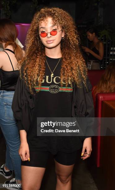 Ella Eyre attends a listening party for Jorja Smith's new album "Lost & Found" at Omeara on June 10, 2018 in London, England.