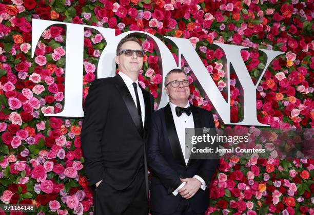 Devlin Elliott and Nathan Lane attend the 72nd Annual Tony Awards at Radio City Music Hall on June 10, 2018 in New York City.