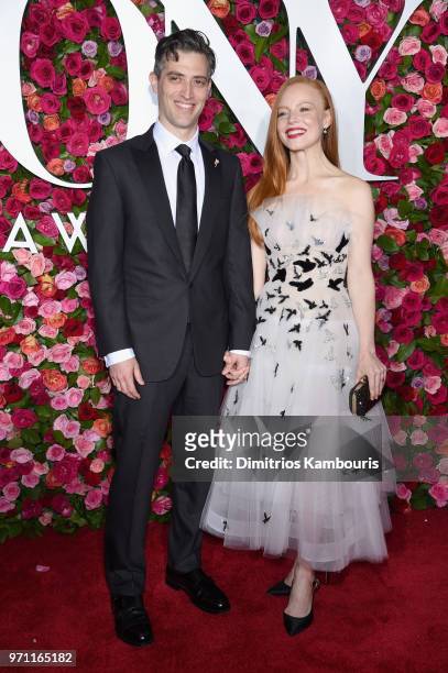 Sam Handel and Lauren Ambrose attend the 72nd Annual Tony Awards at Radio City Music Hall on June 10, 2018 in New York City.