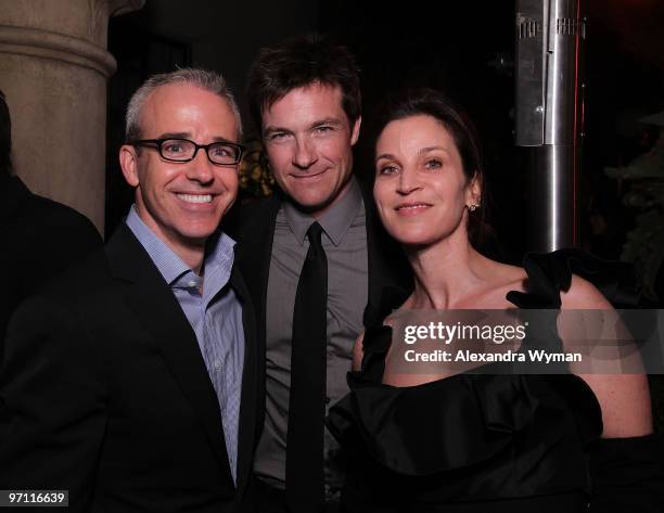 Entertainment Weekly's Editor Jess Cagle, Jason Bateman and Wife Amanda Anka at Entertainment Weekly's Party to Celebrate the Best Director Oscar...