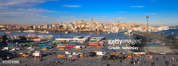 cityscape view across istanbul, turkey - kelvinjay stock pictures, royalty-free photos & images