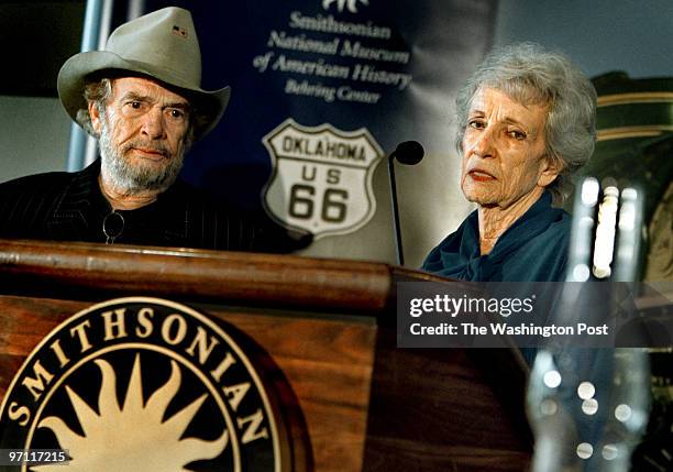 Country music singer Merle Haggard came to the Smithsonian National Museum of American History today to donate personal family items from the...