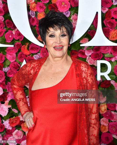 Actress Chita Rivera attends the 2018 Tony Awards - Red Carpet at Radio City Music Hall in New York City on June 10, 2018.