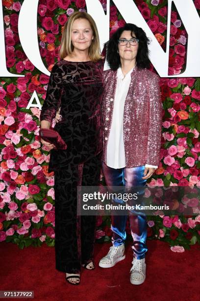 Joan Allen and Tina Landau attend the 72nd Annual Tony Awards at Radio City Music Hall on June 10, 2018 in New York City.