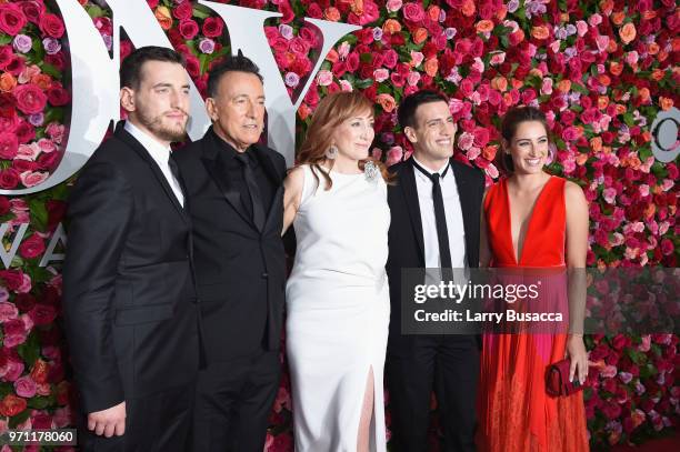 Evan Springsteen, Bruce Springsteen, Patti Scialfa, Sam Springsteen, and Jessica Springsteen attend the 72nd Annual Tony Awards at Radio City Music...