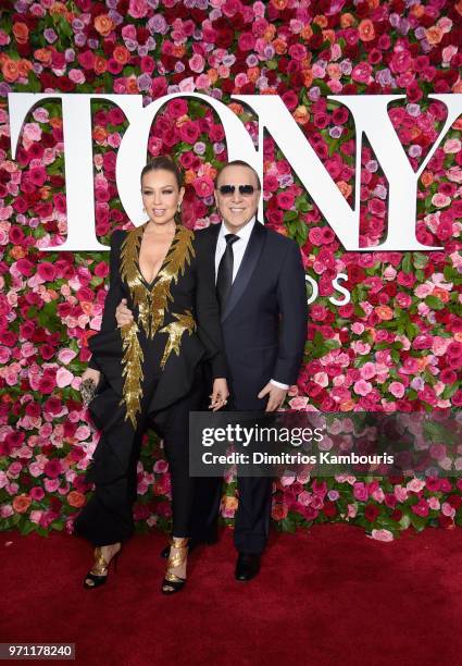 Thalia and Tommy Mottola attends the 72nd Annual Tony Awards at Radio City Music Hall on June 10, 2018 in New York City.