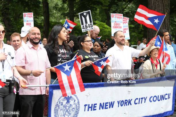 New York City Council Rafael Salamanca Jr., Carlina Rivera, Diana Ayala, Corey Johnson, Margaret Chin and Ydanis Rodriguez attend the 61st Annual...