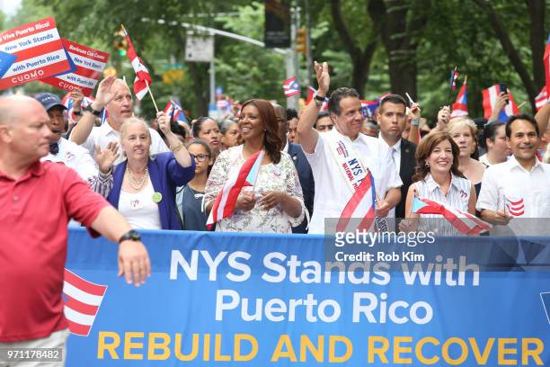 56th Governor of New York State, Andrew M. Cuomo attends the 61st Annual National Puerto Rican Day Parade on June 10, 2018 in New York City.