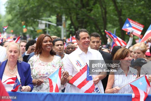 56th Governor of New York State, Andrew M. Cuomo attends the 61st Annual National Puerto Rican Day Parade on June 10, 2018 in New York City.