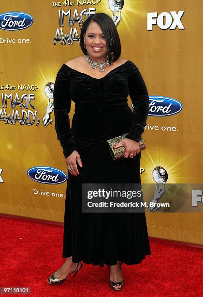 Actress Chandra Wilson arrives at the 41st NAACP Image awards held at The Shrine Auditorium on February 26, 2010 in Los Angeles, California.