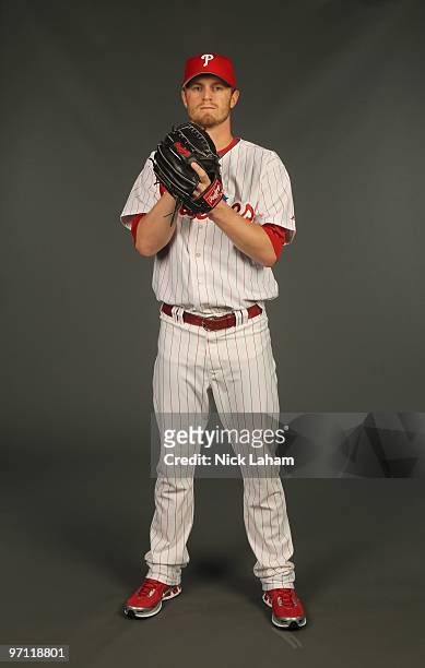 Kyle Kendrick of the Philadelphia Phillies poses for a photo during Spring Training Media Photo Day at Bright House Networks Field on February 24,...