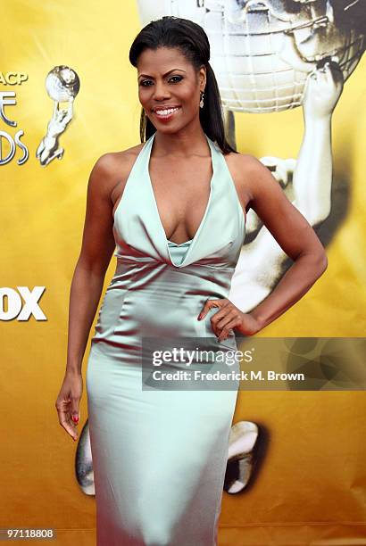 Personality Omarosa Manigault-Stallworth arrives at the 41st NAACP Image awards held at The Shrine Auditorium on February 26, 2010 in Los Angeles,...