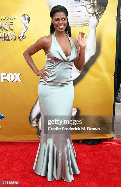 Personality Omarosa Manigault-Stallworth arrives at the 41st NAACP Image awards held at The Shrine Auditorium on February 26, 2010 in Los Angeles,...