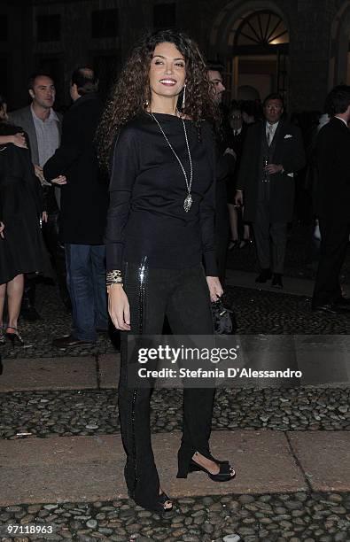 Afef Jnifen attends the Vogue.it Milan Fashion Week Womenswear Autumn/Winter 2010 show on February 26, 2010 in Milan, Italy.