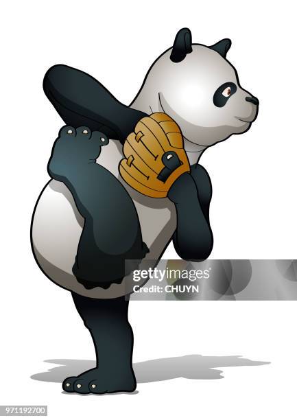 baseball panda - baseball glove texture stock illustrations