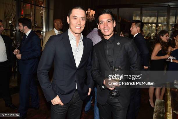 Howard Yung and Matthieu Yamoum attend Christopher R. King Debuts New Luxury Brand CCCXXXIII at Baccarat Hotel on June 5, 2018 in New York City.