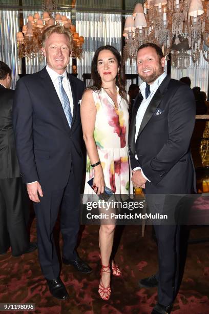 Guest, Sanda Josipolvic and Christopher King attend Christopher R. King Debuts New Luxury Brand CCCXXXIII at Baccarat Hotel on June 5, 2018 in New...