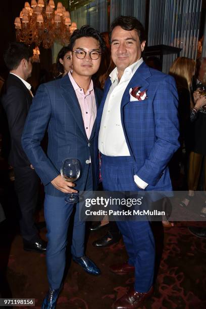 Alex Zhuang and Max Girombelli attend Christopher R. King Debuts New Luxury Brand CCCXXXIII at Baccarat Hotel on June 5, 2018 in New York City.