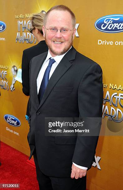 Writer Anthony Peckham arrives at the 41st NAACP Image awards held at The Shrine Auditorium on February 26, 2010 in Los Angeles, California.