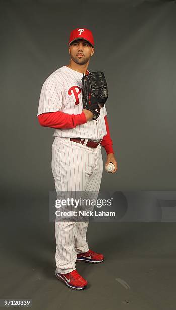 Romero of the Philadelphia Phillies poses for a photo during Spring Training Media Photo Day at Bright House Networks Field on February 24, 2010 in...