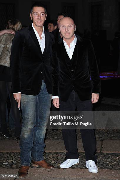 Designers Stefano Gabbana and Domenico Dolce attend Vogue.it during Milan Fashion Week Womenswear Autumn/Winter 2010 on February 26, 2010 in Milan,...