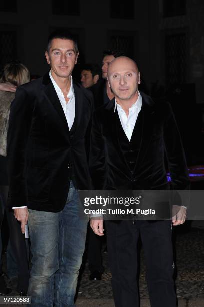 Designers Stefano Gabbana and Domenico Dolce attend Vogue.it during Milan Fashion Week Womenswear Autumn/Winter 2010 on February 26, 2010 in Milan,...