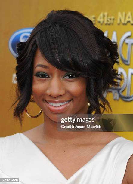 Actress Monique Coleman arrives at the 41st NAACP Image awards held at The Shrine Auditorium on February 26, 2010 in Los Angeles, California.