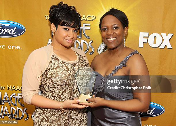 Actress Raven-Symone and Senior Marketing Manager at Pepsi Co. Lauren M. Scott arrive at the 41st NAACP Image awards held at The Shrine Auditorium on...