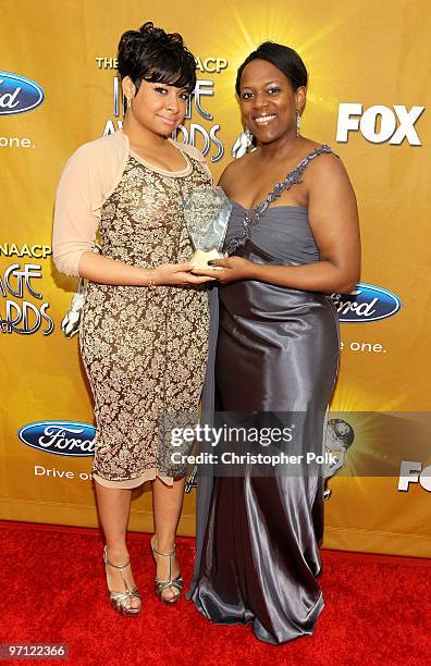 Actress Raven-Symone and Senior Marketing Manager at Pepsi Co. Lauren M. Scott arrive at the 41st NAACP Image awards held at The Shrine Auditorium on...