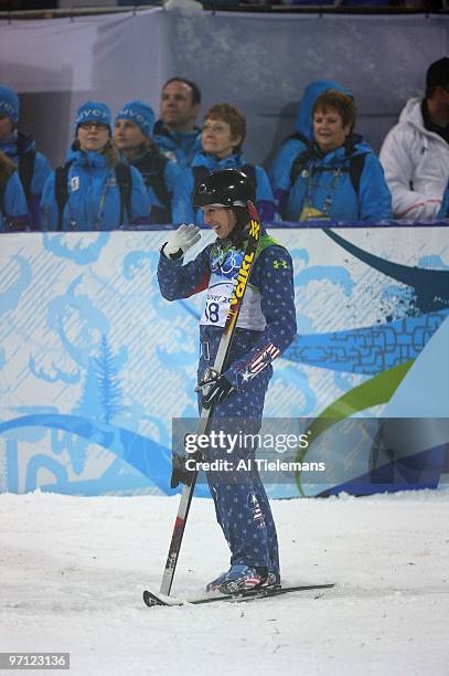 Winter Olympics: USA Emily Cook victorious after Women's Aerials Final at Cypress Mountain. West Vancouver, Canada 2/24/2010 CREDIT: Al Tielemans