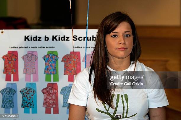 Olympian gymnast Alicia Sacramone, spokesperson for Kidz b Kidz.org visits Children's Hospital Boston on February 26, 2010 in Boston, Massachusetts.