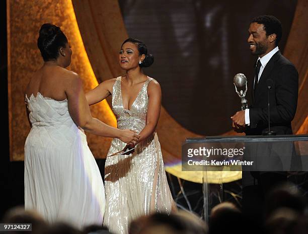 Actress Tatyana Ali and Actor Chiwetel Ejiofor present the award for Outstanding Supporting Actress in a Motion Picture for 'Precious: Based on the...