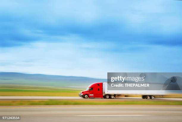 truck on the road - entourage stock pictures, royalty-free photos & images