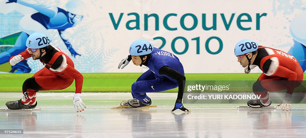 Gold medallist, Canada's Charles Hamelin