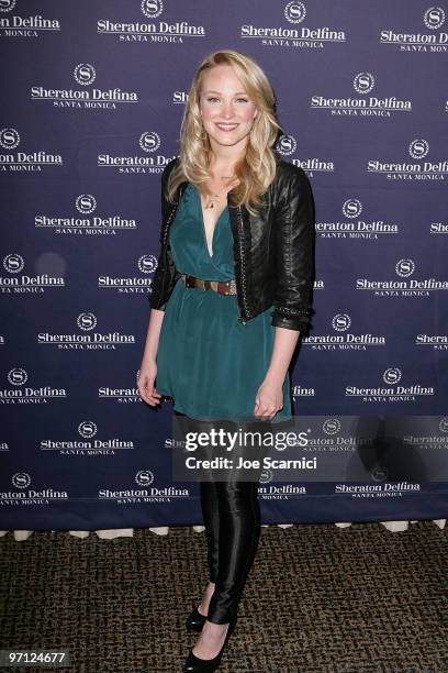 Brandi Burkhardt arrives at ''The Children Of The World Project'' 25th Anniversary Reunion at Sheraton Delfina Hotel on February 26, 2010 in Santa...