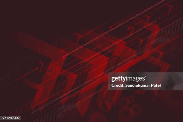 abstract technology innovation concept - red backgrounds stock illustrations