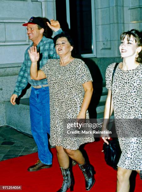 View of celebrities arriving and performing on stage at the grand opening of the Planet Hollywood night club in Washington, DC, October 3, 1993.