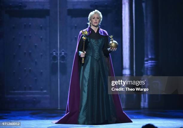 Cassie Levy from the cast of Frozen performs onstage during the 72nd Annual Tony Awards at Radio City Music Hall on June 10, 2018 in New York City.