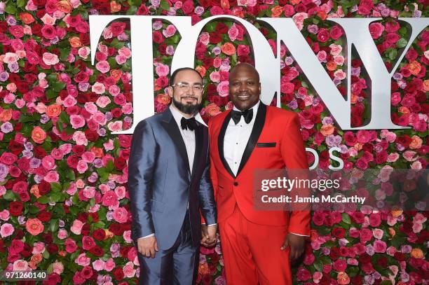 Pablo Salinas and Tituss Burgess attend the 72nd Annual Tony Awards at Radio City Music Hall on June 10, 2018 in New York City.