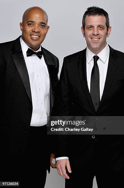 Writers Halsted Sullivan and Warren Lieberstein, winners Outstanding Writing in a Comedy Series for "The Office," pose for a portrait during the 41st...