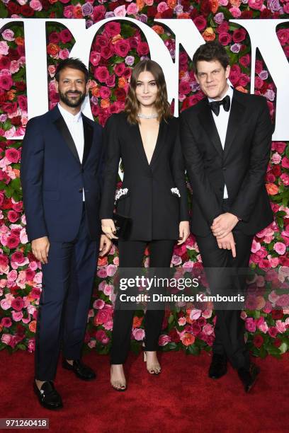 Paul Arnhold, Grace Elizabeth, and Wes Gordon attend the 72nd Annual Tony Awards at Radio City Music Hall on June 10, 2018 in New York City.